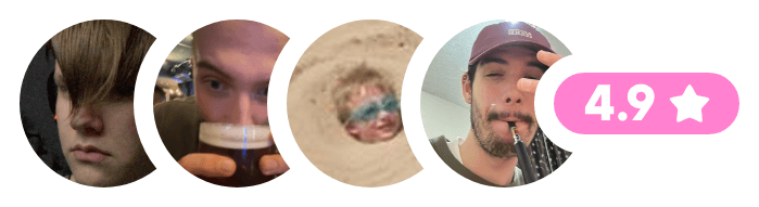 Image of 3 people who have given reviews in circles